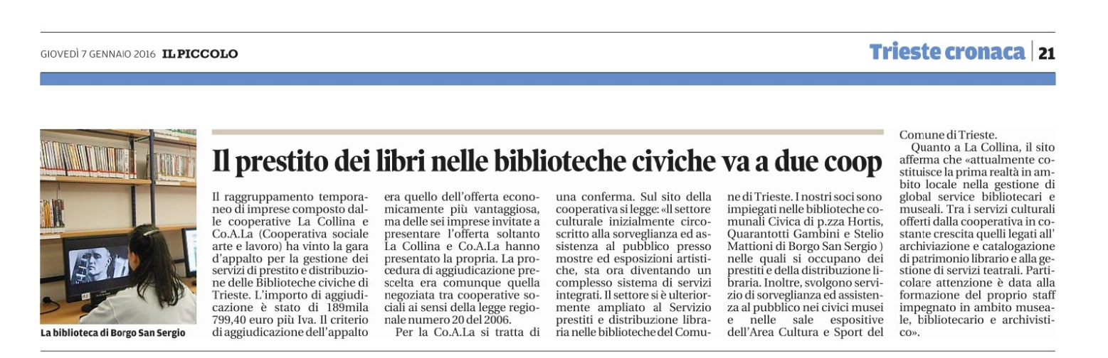 2016.01.07-IlPiccolo-appaltoPrestitiLibri