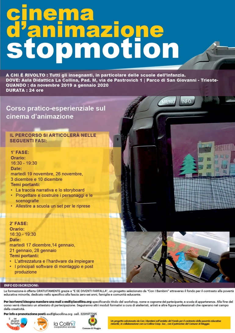 Aperte le iscrizioni al corso di formazione per insegnanti &quot;Cinema d’animazione - Stopmotion&quot;