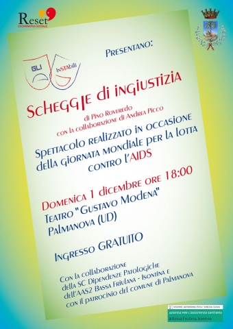 Domenica 1 dicembre “Gli Instabili” presentano “Scheggie di ingiustizia” di Pino Roveredo