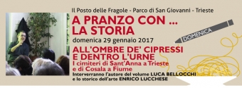 A pranzo con la storia: &quot;All&#039;ombre de&#039; cipressi e dentro l&#039;urne - I cimiteri di Sant&#039;Anna a Trieste e di Cosala a Fiume&quot;.