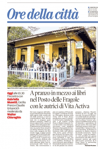 14/01/2018 Il Piccolo - A pranzo in mezzo ai libri nel Posto delle Fragole con le autrici di Vita Activa