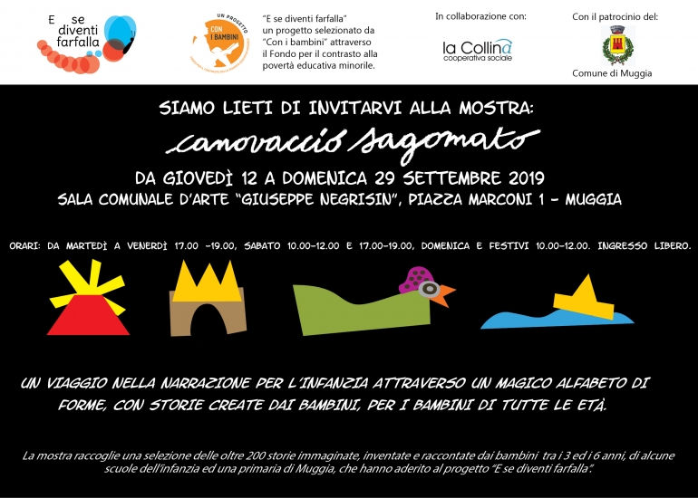 Giovedì 12 settembre a Muggia inaugura la mostra “Canovaccio Sagomato”